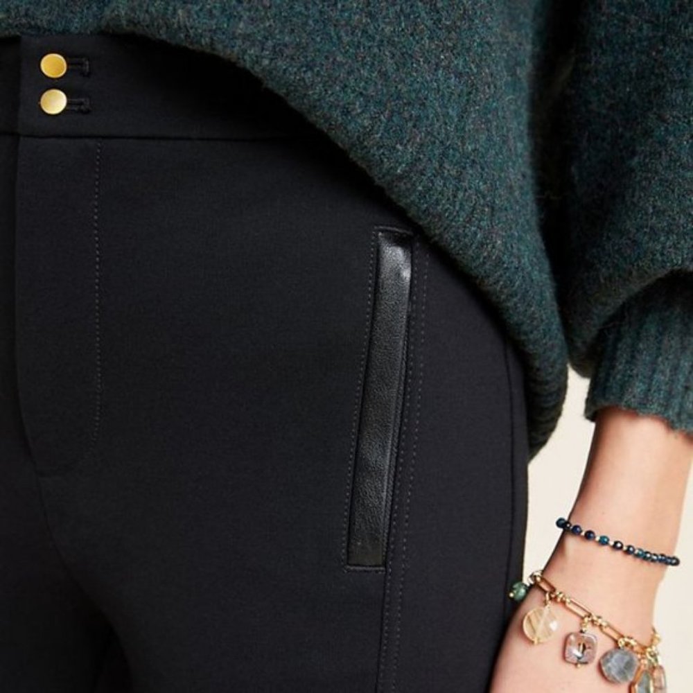 Anthropologie The Essential Ponte Tapered Trousers